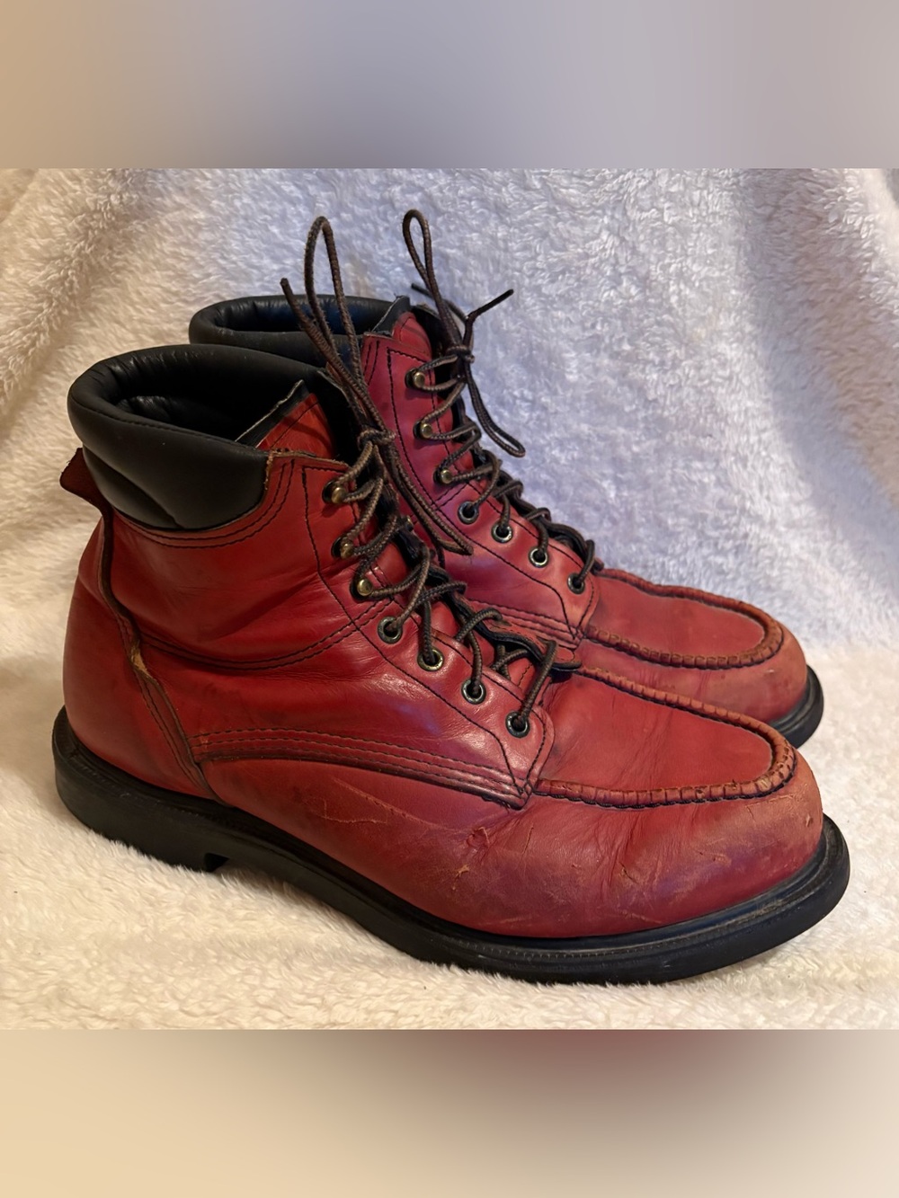 Men’s Red Wing 6” Supersole Soft Toe Red Moc Work Boots 11.5 USA Made 202